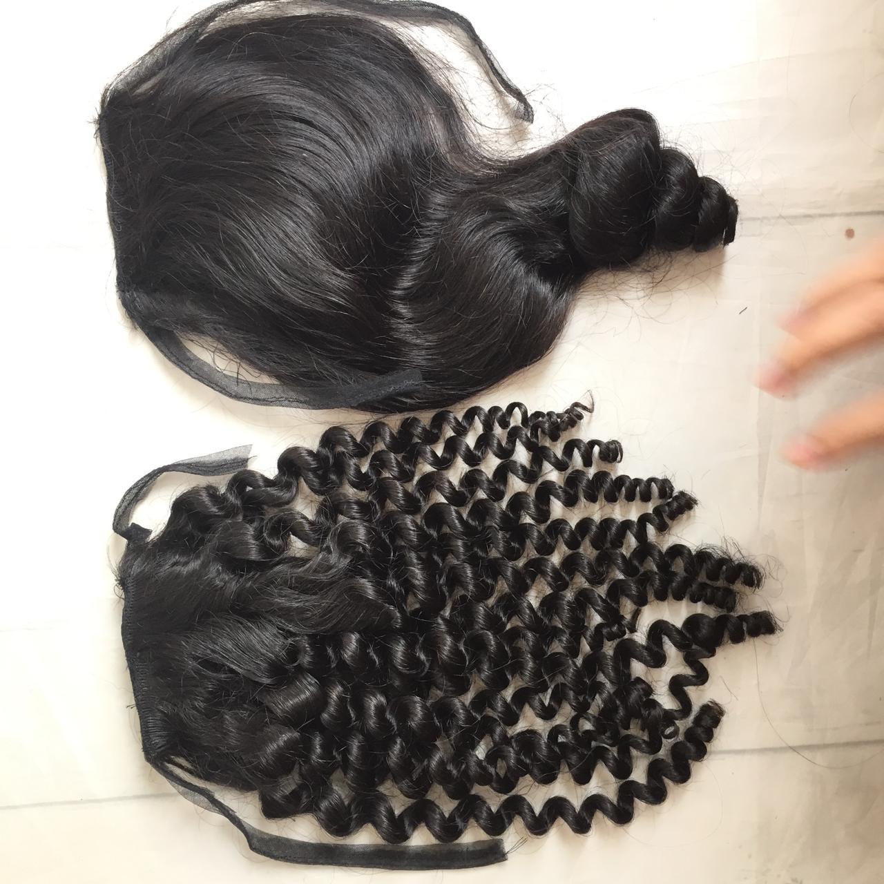 Raw Single Donor Ponny Tails - Glueless, Natural Human Hair