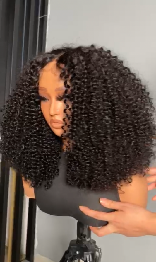 SDD Kinky Curly 18 Inch 5x5 Closure Wig | 290g Super Double Drawn Human Hair