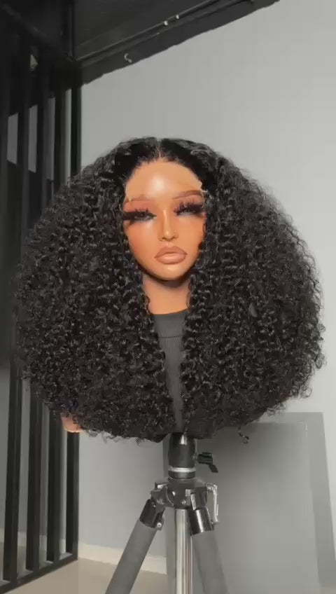 SDD Eurosisn Curly 18 Inch 5x5 Closure Wig | 290g Super Double Drawn Human Hair.